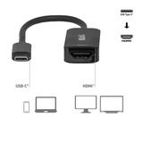 Club 3D CAC-2505 USB-C naar HDMI 2.1 Adapter 8K60Hz Zwart