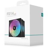 DeepCool FD14 ARGB case fans Zwart, 3 stuks, 140 x 140 x 25 mm, PWM