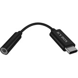 ICY BOX Adapter IB-CB527-C, USB-C - 3,5mm Audio Zwart, 10cm