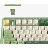 Iqunix OG80 Camping Wireless Mechanical Keyboard Groen, US lay-out (QWERTY), Cherry MX Red, 80% (TKL)	, RGB leds, Hot-swappable, PBT, 2.4GHz | Bluetooth 5.1 | USB-C