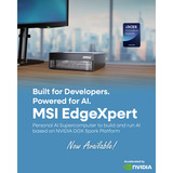 MSI EdgeXpert-32SEU pc-systeem Zwart | Cortex GB10 | NVIDIA Blackwell | 128 GB | 4 TB SSD
