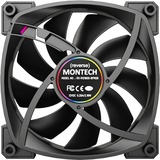 Montech RX120 PWM case fan Zwart, 4-pin PWM + 3-pin ARGB