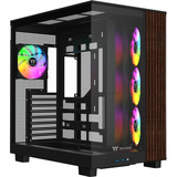 Thermaltake View 380 XL WS ARGB midi tower behuizing Zwart/houtkleur | 2x USB-A | 1x USB-C | RGB | Tempered Glass