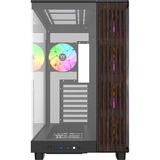 Thermaltake View 380 XL WS ARGB midi tower behuizing Zwart/houtkleur | 2x USB-A | 1x USB-C | RGB | Tempered Glass