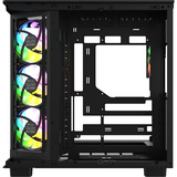 Thermaltake View 380 XL WS ARGB midi tower behuizing Zwart/houtkleur | 2x USB-A | 1x USB-C | RGB | Tempered Glass