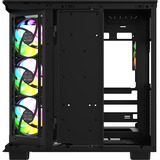 Thermaltake View 380 XL WS ARGB midi tower behuizing Zwart/houtkleur | 2x USB-A | 1x USB-C | RGB | Tempered Glass