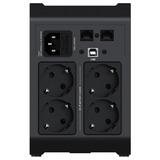 Vertiv PowerUPS 200 Essential 1000IT-SCH Tower ups Zwart, 1000 VA, 525 W, 4x Schuko, USB
