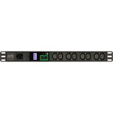 APC Easy Metered Rack PDU, 16A, 230V, (8)C13 stekkerdoos Zwart, 8x C13, 1U, EPDU1016M