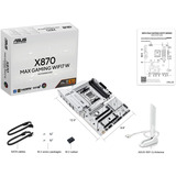 ASUS X870 MAX GAMING WIFI7 W socket AM5 moederbord Wit, RAID, 2.5Gb-LAN, Wi-Fi 7, BT, Sound, ATX