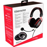 HyperX Cloud Alpha Pro over-ear gaming headset Zwart/rood, Pc, PlayStation 4, Xbox One