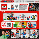 LEGO Super Mario - Mario Kart - Interactieve LEGO Mario en standaardkart Constructiespeelgoed 72043