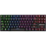 Sharkoon PureWriter TKL RGB, gaming toetsenbord Zwart, US lay-out, Kailh Choc Low Profile Red, RGB leds, TKL