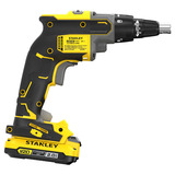 Stanley BRUSHLESS 18V V20 gipsplaatschroevendraaier set schroeftol Zwart/geel, Accu en oplader inbegrepen