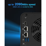 TerraMaster F6-424 Max nas Zwart, 2x 10GbE, USB, HDMI