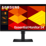 SAMSUNG S24D402GAU Essential S4 S40GD 24" monitor Zwart, 100 Hz | HDMI | DisplayPort | USB
