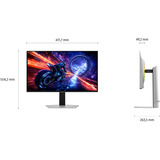 Samsung Odyssey OLED G6 G60SF 27" gaming monitor Zilver, 2x HDMI, DisplayPort, 2x USB-A, USB-B, 500 Hz