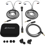 Sharkoon Stealthbite IEM in-ear oortjes Zwart, USB-A/C, 3,5 mm, Pc, Console, Mobile