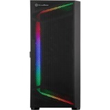 SilverStone SETA H1 midi tower behuizing Zwart | 2x USB-A | 1x USB-C | RGB | Tempered Glass