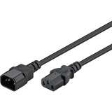goobay C14 > C13 voedingskabel verlengkabel Zwart