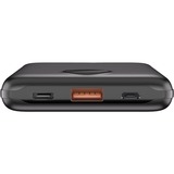 goobay Powerbank Compact 10.000 mAh Zwart, 10 Ah, 1x USB-A, 1x USB-C, Power Delivery, Quick Charge