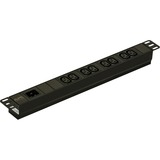 APC Easy Basic Rack PDU, 16A, 230V, (8)C13 stekkerdoos Zwart, 8x C13, 1U, EPDU1016B