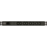 APC Easy Basic Rack PDU, 16A, 230V, (8)C13 stekkerdoos Zwart, 8x C13, 1U, EPDU1016B