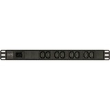 APC Easy Basic Rack PDU, 16A, 230V, (8)C13 stekkerdoos Zwart, 8x C13, 1U, EPDU1016B