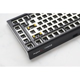 Ducky ProjectD Tinker 75 met QMK/VIA RGB mechanisch toetsenbord Zwart, US lay-out (QWERTY), 75%, Barebone. RGB leds, Hot-swappable, Gasket mount