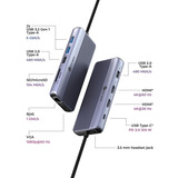 ICY BOX IB-DK4062-CPD 12-in-1 dockingstation Aluminium