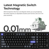 Keychron Q5 HE 8K Magnetic Switch Keyboard Wit, US lay-out (QWERTY), Keychron Ultra-Fast Lime, 96%, RGB leds, OSA double-shot PBT, hot swap, Knob