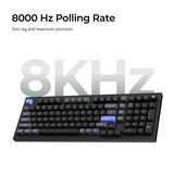 Keychron Q5 HE 8K Magnetic Switch Keyboard Wit, US lay-out (QWERTY), Keychron Ultra-Fast Lime, 96%, RGB leds, OSA double-shot PBT, hot swap, Knob