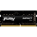 Kingston FURY 32 GB DDR4-3200 (1x 32 GB) laptopgeheugen Zwart, KF432S20IB/32, Impact, XMP