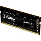 Kingston FURY 32 GB DDR4-3200 laptopgeheugen Zwart, KF432S20IB/32, Impact, XMP