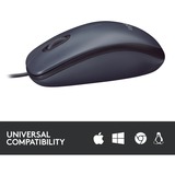 Logitech B100 Optical USB Mouse for Business Zwart, 800 dpi