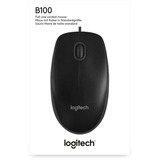 Logitech B100 Optical USB Mouse for Business Zwart, 800 dpi