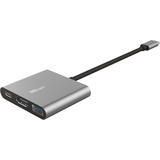 Trust Dalyx 3-in-1 Multiport USB-C Adapter Aluminium