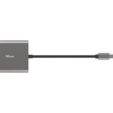 Trust Dalyx 3-in-1 Multiport USB-C Adapter Aluminium
