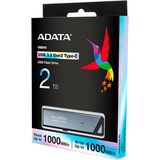 ADATA UE800 2.0 TB usb-stick Geborsteld aluminium, USB-C 3.2 (10 Gbit/s)