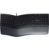 CHERRY KC 4500 Ergo toetsenbord Zwart, EU lay-out (QWERTY), 100%