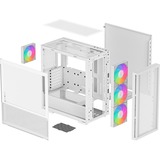 DeepCool CH560 midi tower behuizing Wit | 1x USB-A | 1x USB-C | RGB | Window