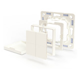 Shelly BLU Wall Switch 4 + Legrand adapter schakelaar Wit, Bluetooth 4.2