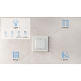 Shelly BLU Wall Switch 4 + Legrand adapter schakelaar Wit, Bluetooth 4.2