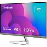 ViewSonic VX3276-4K-MHD-2 Frameless Entertainment Monitor 32"  Zwart/zilver, 2x HDMI, 1x DisplayPort, 1x mini DisplayPort