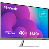 ViewSonic VX3276-4K-MHD-2 Frameless Entertainment Monitor 32"  Zwart/zilver, 2x HDMI, 1x DisplayPort, 1x mini DisplayPort
