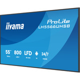 iiyama ProLite LH5566UHSB-B1AG 55" 4K Ultra HD Public Display Zwart, HDMI, USB-C, LAN, WiFi, Audio, Android
