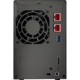Asustor Lockerstor 2 AS6702T nas Zwart, 2x LAN, HDMI, USB