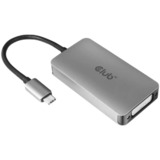 Club 3D USB 3.2 Gen1 type-C naar DVI-D HDCP off version adapter Grijs/zwart