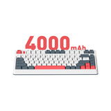 Iqunix L80 Formula Typing Wireless Mechanical Keyboard, gaming toetsenbord Wit/rood, US lay-out, Gateron Blue, RGB leds, 80% (TKL), Hot-swappable, PBT, 2.4GHz | Bluetooth 5.1 | USB-C