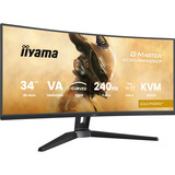 iiyama G-Master Gold Phoenix GCB3486WQSCP-B1 34" Curved UltraWide gaming monitor Zwart, 240 Hz, HDMI, DisplayPort, Audio, LAN, USB-C, AMD Free-Sync
