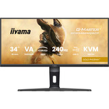 iiyama G-Master Gold Phoenix GCB3486WQSCP-B1 34" Curved UltraWide gaming monitor Zwart, 240 Hz, HDMI, DisplayPort, Audio, LAN, USB-C, AMD Free-Sync